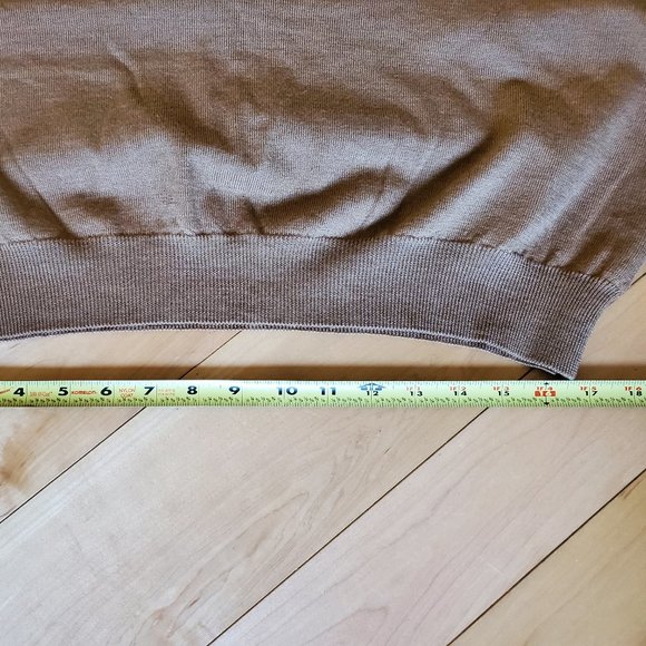 SAKS FIFTH AVENUE Men's Brown Long Sleeve Pullover Sweater XL Used - Picture 9 of 13